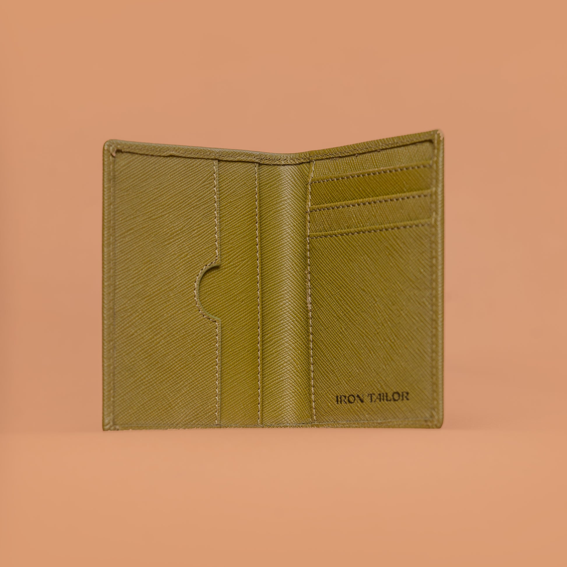 Green Slim Fold Card Case with Multiple Card Slots | Iron Tailor