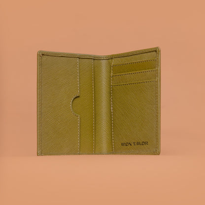 Green Slim Fold Card Case with Multiple Card Slots | Iron Tailor