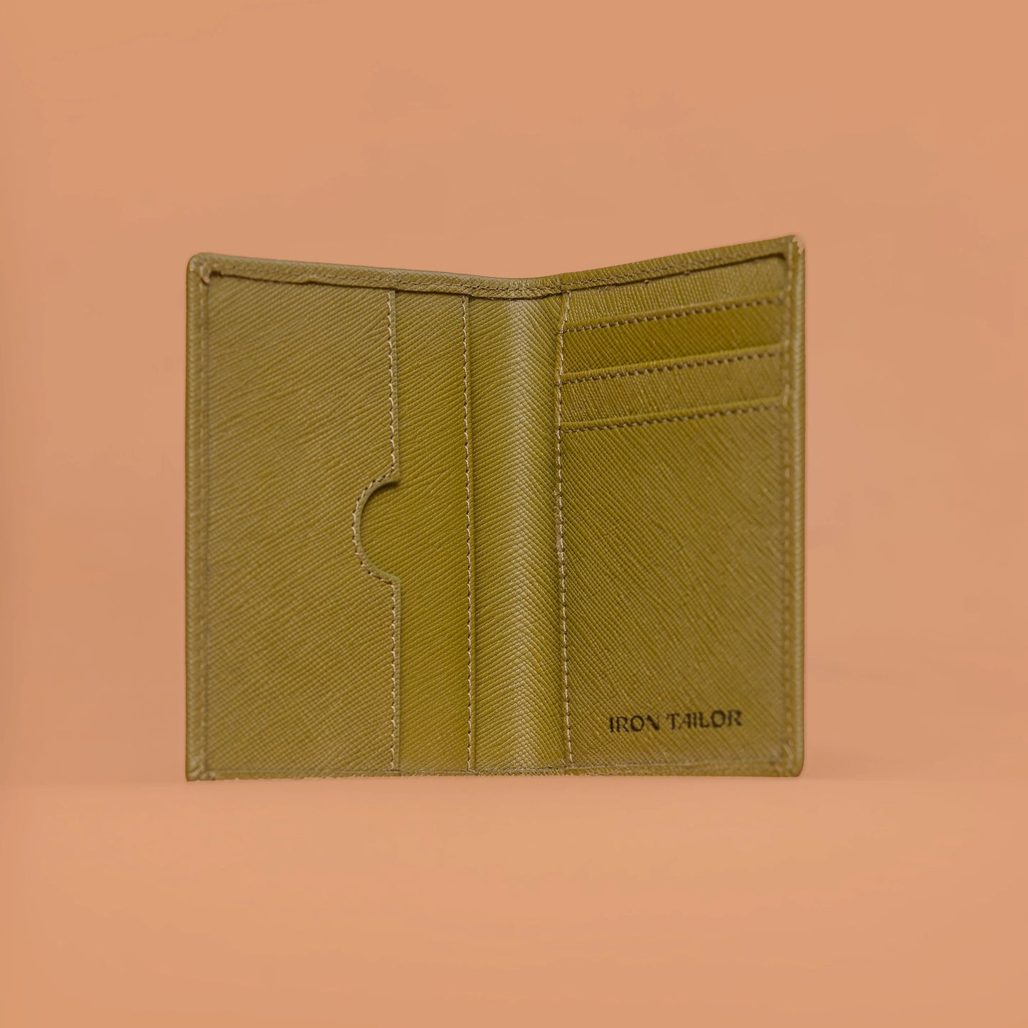 Green Slim Fold Card Case with Multiple Card Slots | Iron Tailor