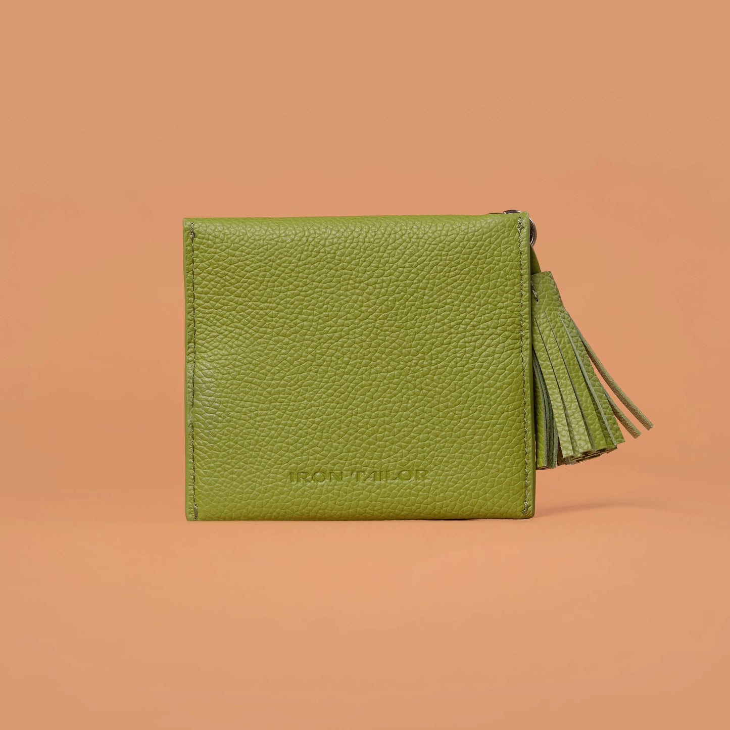 Tassel Touch Mini Green Back View | Iron Tailor