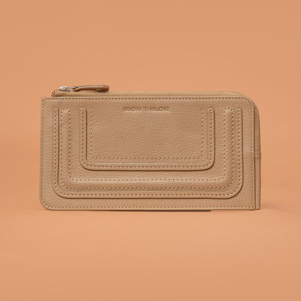 Beige Leather Pouch
