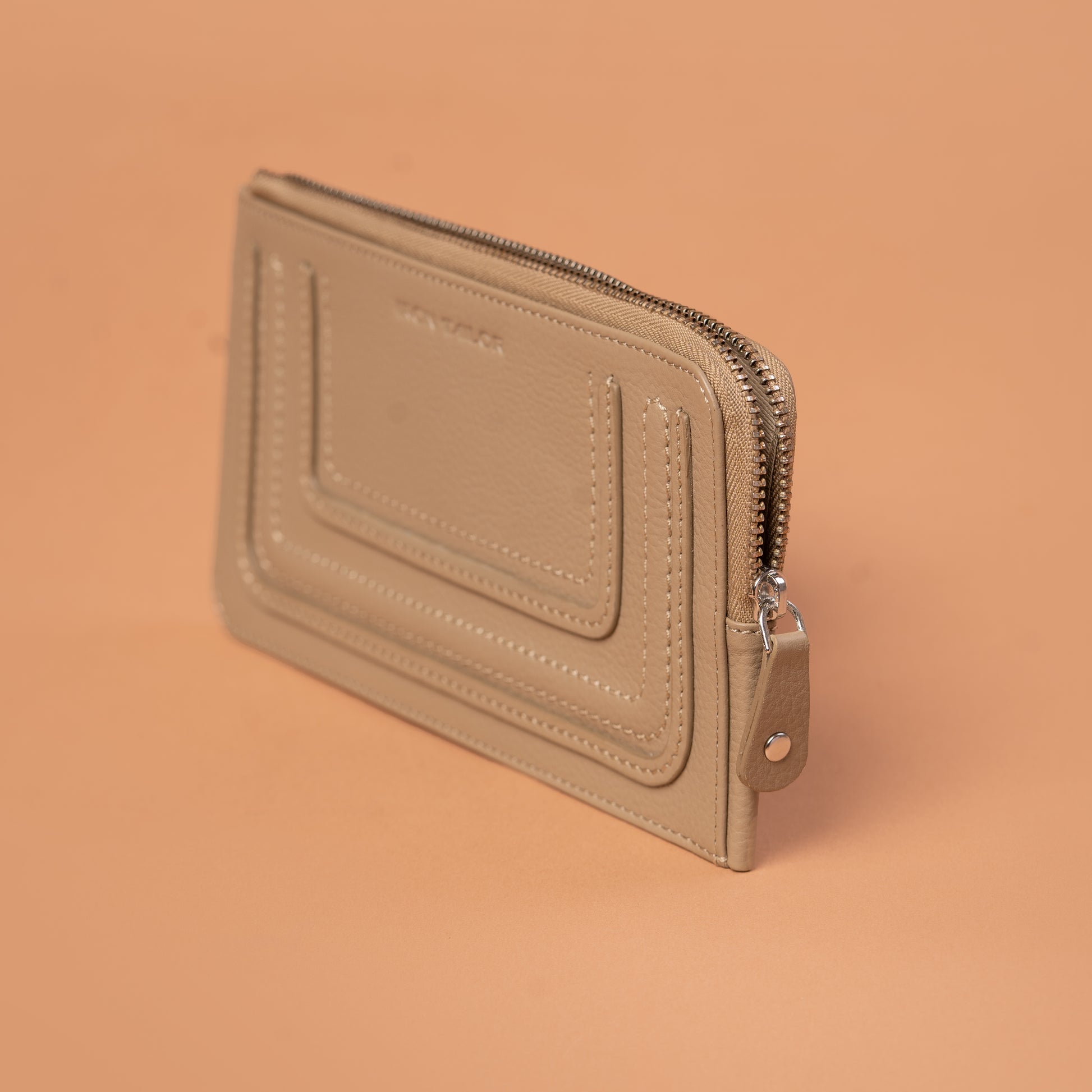 Beige Arc Wallet – Wallets For Women | Iron Tailor
