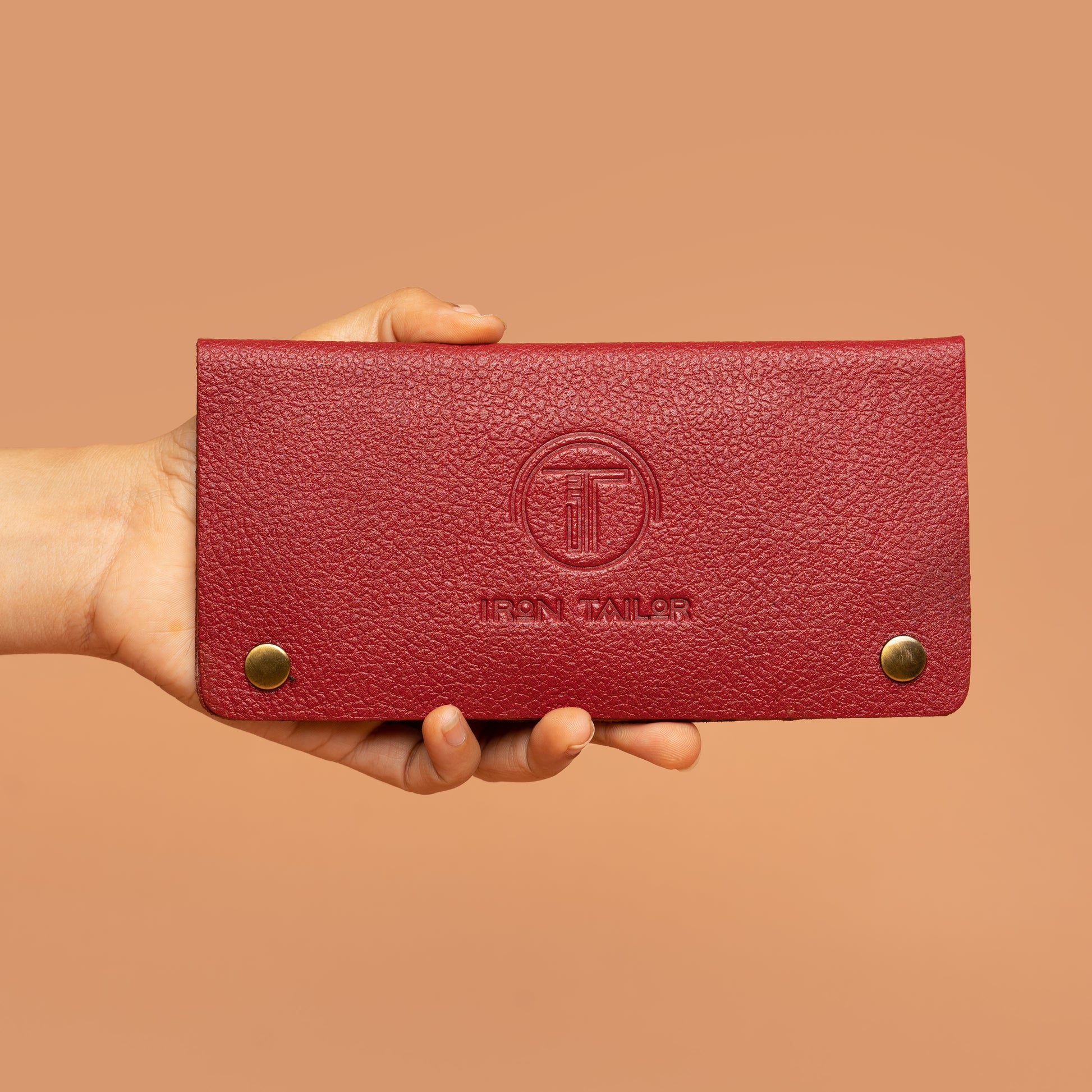 Genuine Leather Ladies Cash Wallet in Red – Wallets For Women | Iron Tailor