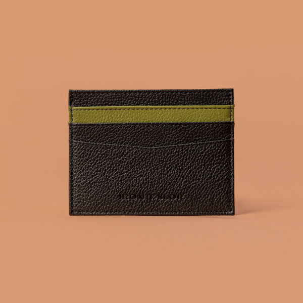 Sleek Card Case Black + Green