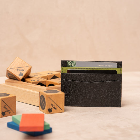 Black Leather Card Case for Everyday Carry | Iron Tailor