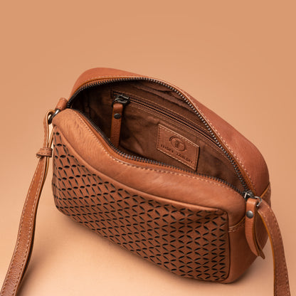 Adore Vixen Sling Bag Tan Spacious Interior | Iron Tailor