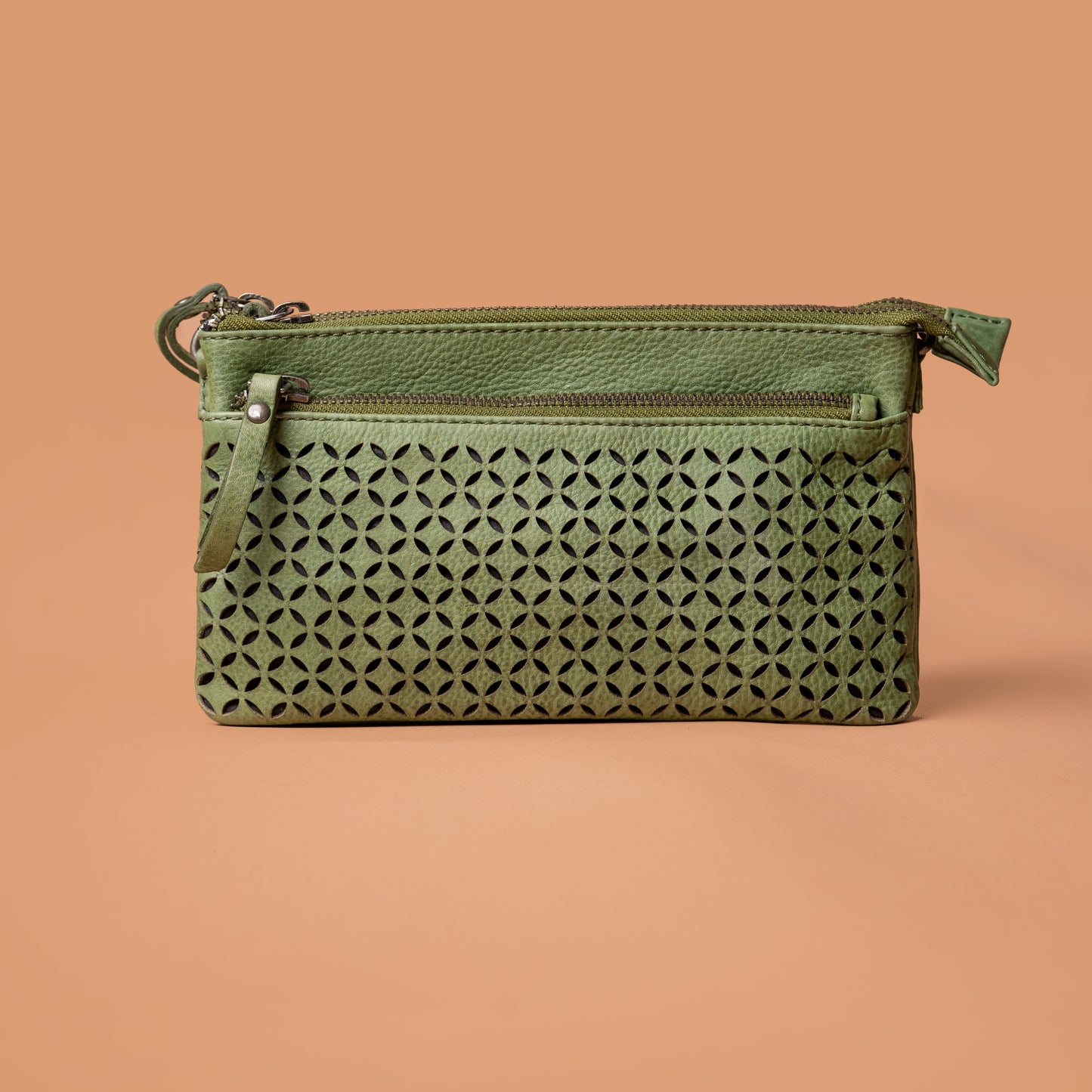 Green Women Genuine Leather Sling Bag for Women | Iron Tailor
