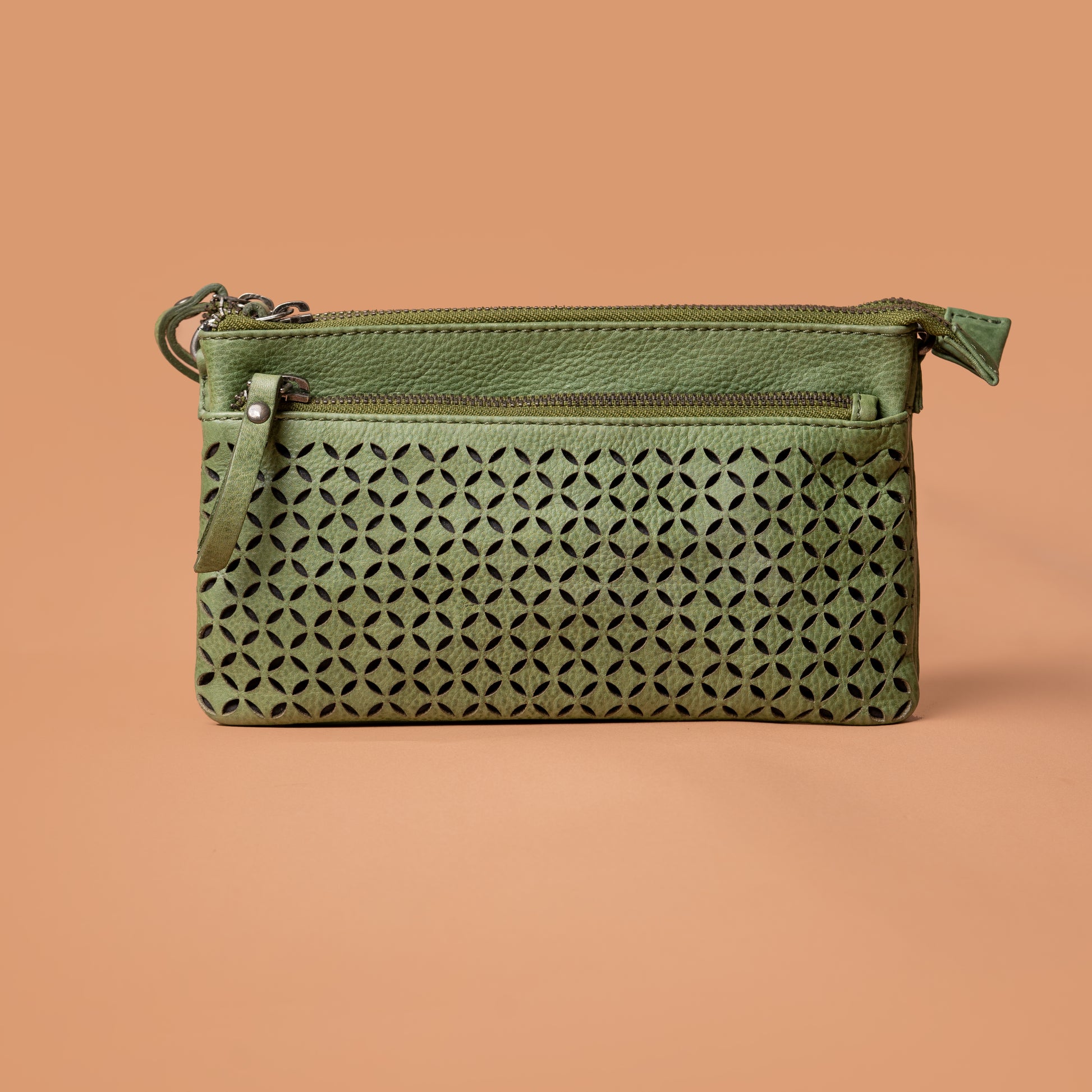Green Women Genuine Leather Sling Bag for Women | Iron Tailor