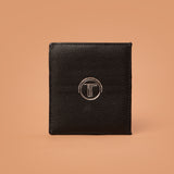 Slim Card Holder – Black Leather Card Holder For Men | Iron Tailor
