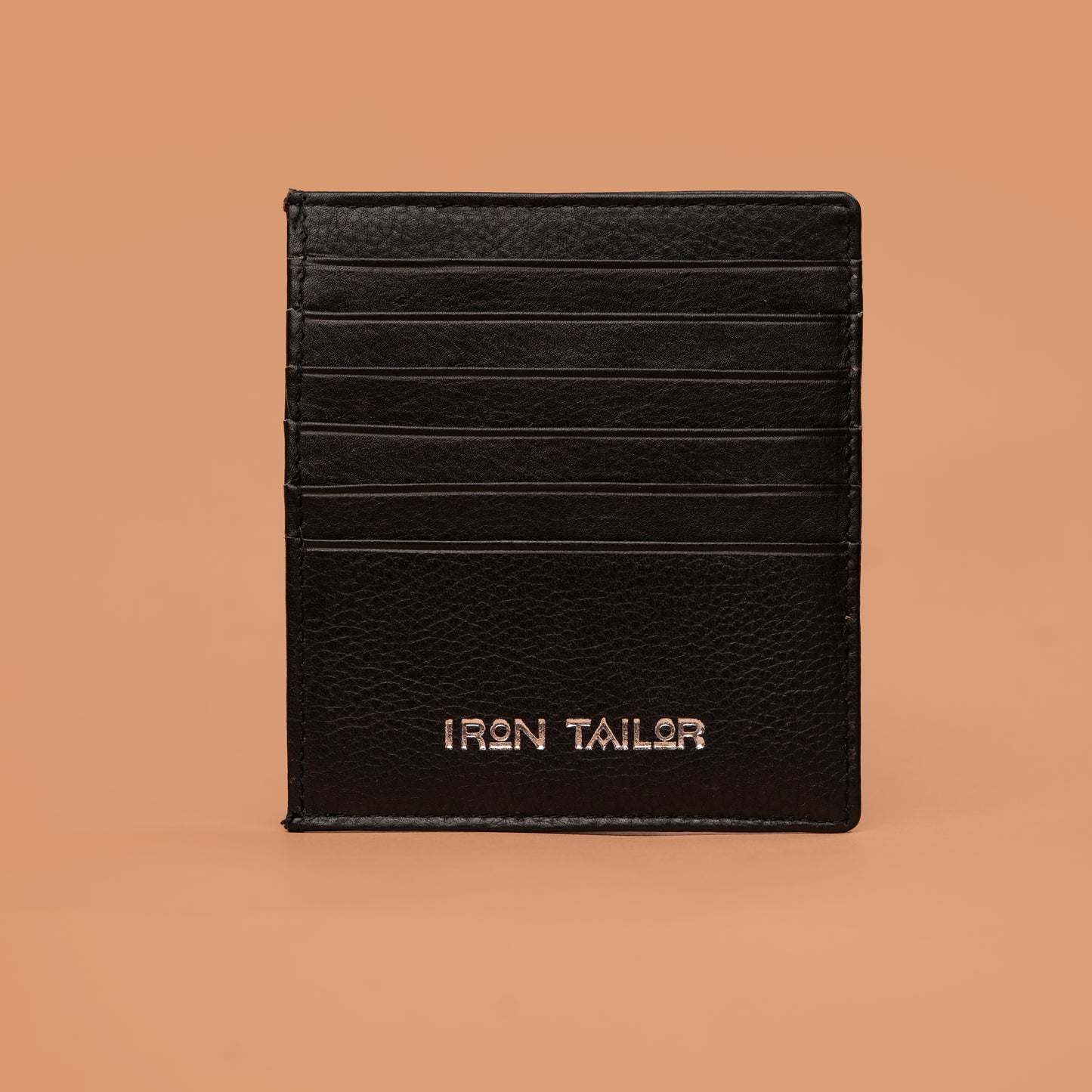 Slim Card Holder – Black Leather Card Holder For Men | Iron Tailor