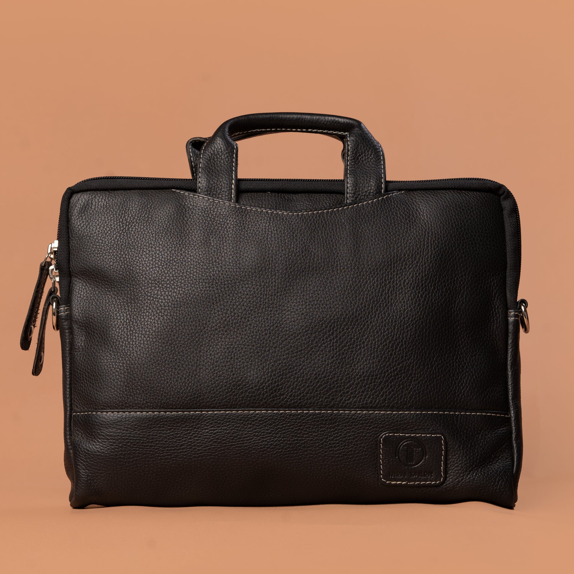 Black MacBook Bag – Macbook Leather Bag | Iron Tailor