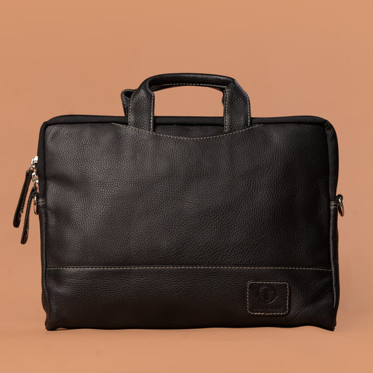 Black MacBook Bag – Macbook Leather Bag | Iron Tailor
