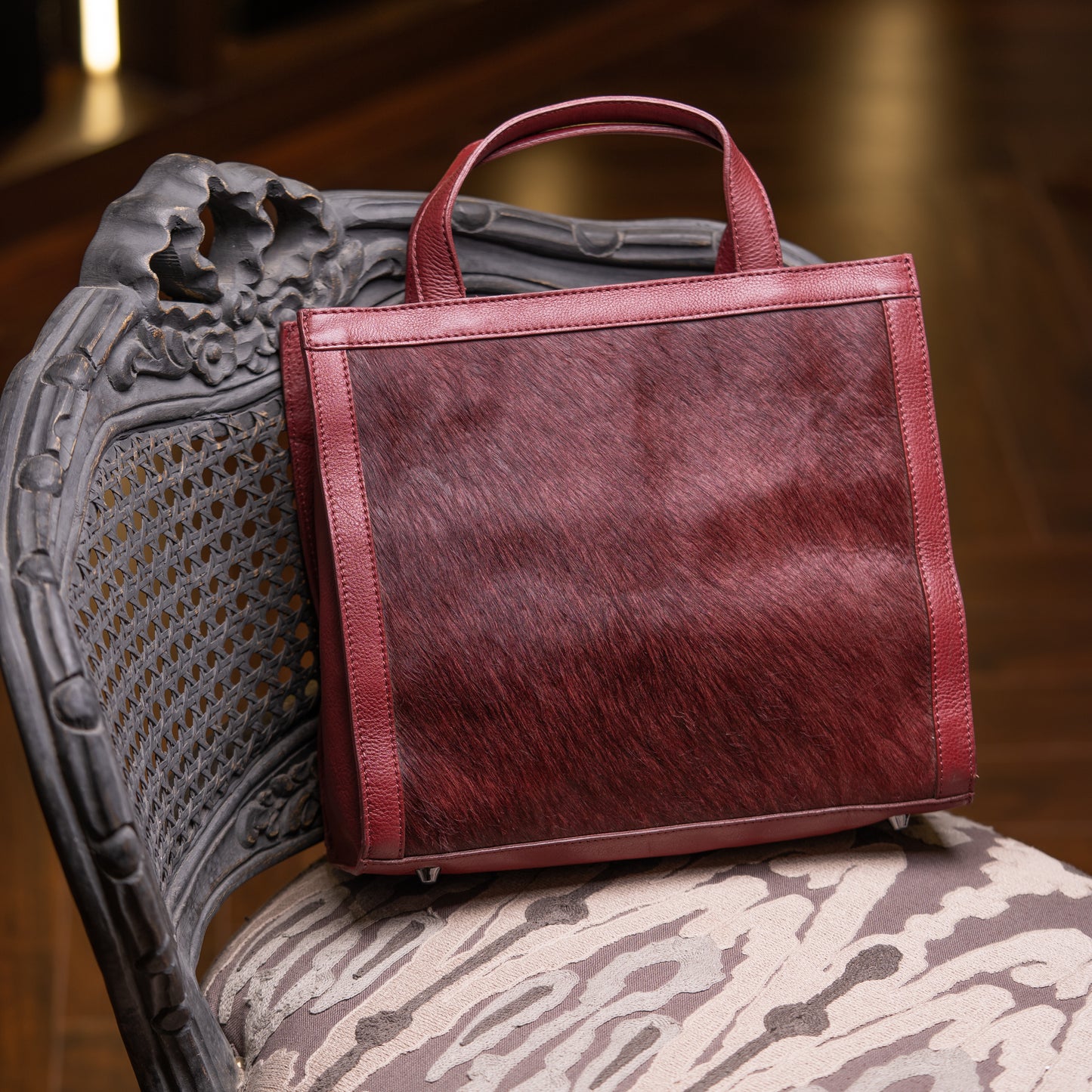 Red Genuine Leather Clutch Handbag on Display | Iron Tailor