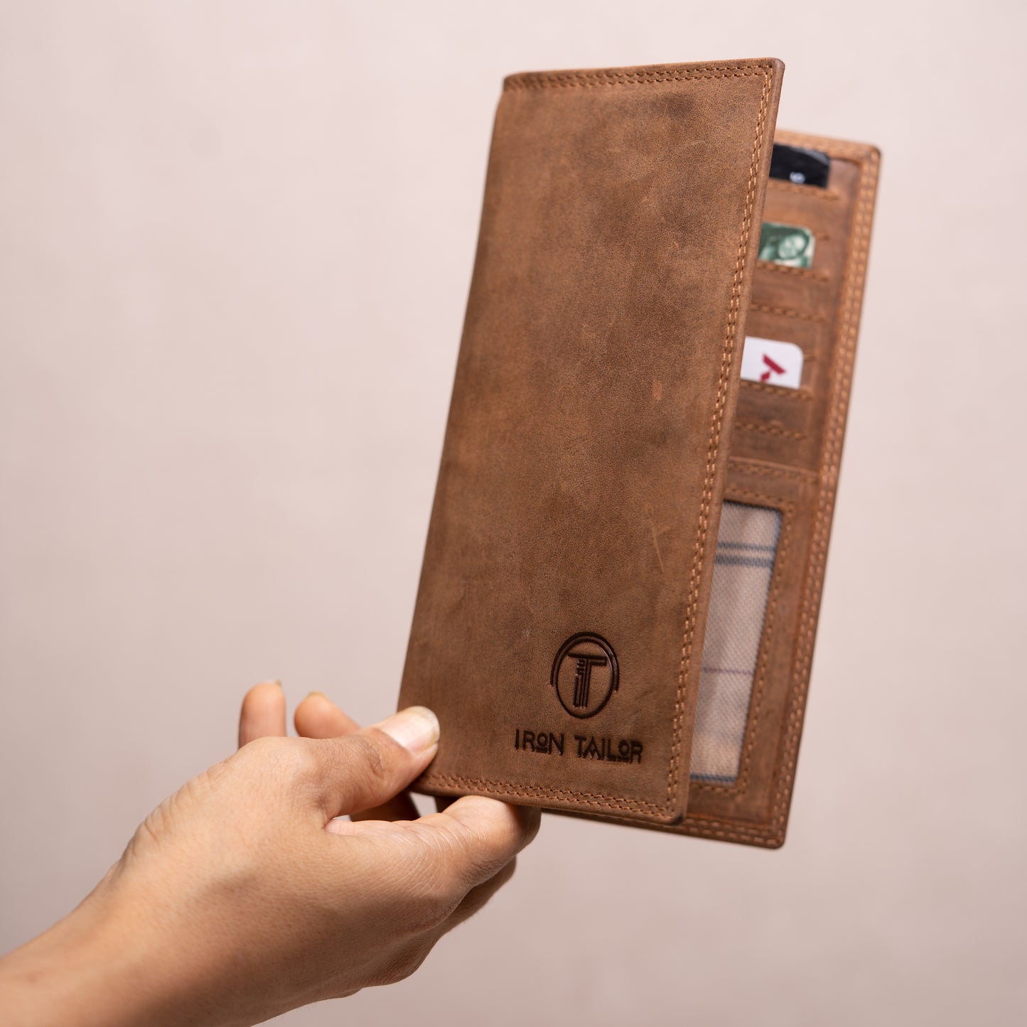 Genuine Leather Slim Card Holder – Leather Card Holder For Men | Iron Tailor