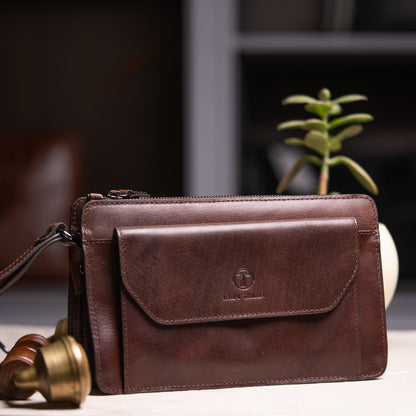 Iron Tailor Leather Wristlet Wallet Lifestyle View | Iron Tailor